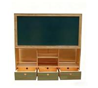Pizarra Magnética Móvil De Madera Maciza, Gabinete Almacenamiento Blanca, Caballete Arte For Niños Doble Cara, Organizador For Sala Juegos(E)