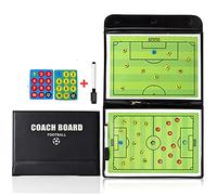 Pizarra magnética para entrenador de fútbol: arenero visual de tácticas con 24 imanes para jugadores y marcador. Pizarra profesional plegable y portátil para entrenamientos en vivo, análisis