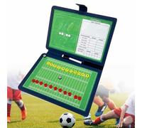 Pizarra magnética para entrenamiento de fútbol, 25 x 32 cm, doble cara, borrable en seco, con 2 rotuladores borrables, accesorios para entrenamiento y enseñanza de partidos.