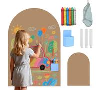 Pizarra magnética para habitación infantil, pared magnética gigante, autoadhesiva, 100 x 80 cm, juego completo con lápices y caja, pizarra magnética para niños, pared creativa para pintar y jugar
