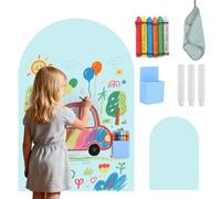 Pizarra magnética para habitación infantil, pared magnética gigante, autoadhesiva, 100 x 80 cm, juego completo con lápices y caja, pizarra magnética para niños, pared creativa para pintar y jugar