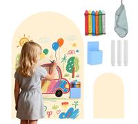 Pizarra magnética para habitación infantil, pared magnética gigante, autoadhesiva, 100 x 80 cm, juego completo con lápices y caja, pizarra magnética para niños, pared creativa para pintar y jugar