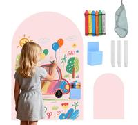 Pizarra magnética para habitación infantil, pared magnética gigante, autoadhesiva, 100 x 80 cm, juego completo con lápices y caja, pizarra magnética para niños, pared creativa para pintar y jugar