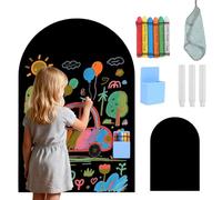 Pizarra magnética para habitación infantil, pared magnética gigante, autoadhesiva, 100 x 80 cm, juego completo con lápices y caja, pizarra magnética para niños, pared creativa para pintar y jugar