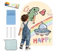 Pizarra magnética para niños, pared magnética para niños, autoadhesiva, 100 x 80 cm, forma de arco Montessori, lámina magnética autoadhesiva fuerte, color blanco marfil