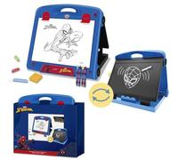 Pizarra Magnética Spider-Man Infantil con Lápiz y Sellos - Pizzarra Spiderman Tablero Portátil de Dibujo Borrable para Niños con Diseño Original Marvel