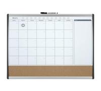 Pizarra Magnética y Corcho Rexel 585x430mm, Calendario Mensual, Incluye Rotulador e Imanes