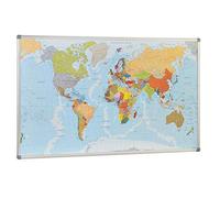 Pizarra Mapa Mundi Metálica 84 x 140 cm.