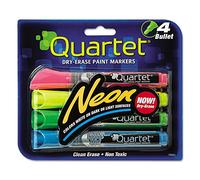 Pizarra Marcadores de punta redonda 4/Pkg-Neon surtidos, Rotuladores Borrables