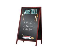 Pizarra negra liderpapel caballete doble cara de madera con superficie para rotuladores 75x135 cm - PZ08