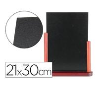 Pizarra Negra Liderpapel Doble Cara De Madera Con Superficie Para Rotuladores Tipo Tiza 21X30Cm