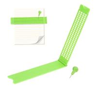 Pizarra para ciegos, 4 líneas, 28, herramienta de ejercicio para ciegos, juego de escritura braille de 8,58 x 1,73 x 0,28 pulgadas, para estudiantes, estudiantes, aulas, escuelas en casa, niños