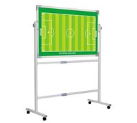 Pizarra para entrenamiento de bádminton, Tablero magnético multideporte con ruedas de doble cara marcador y borrador 39,3x27,5 pulgadas(Football)