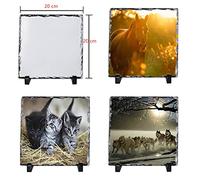 Pizarra personalizada con foto, personaliza tus regalos con foto con tus propias fotos y texto en la pizarra (20x20x0,8 cm)