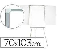 Pizarra blanca q-connect con tripode 90x70x195cm y brazos extensibles para conferencias superficie laminada - KF37001