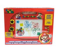LEXIBOOK, Super Mario, Pizarra de Dibujo, CRNI550 | Pizarra Mágica Magnética Multicolor, lápiz y sellos, rojo/azul