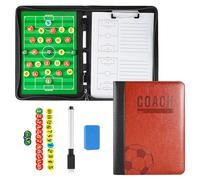Pizarra táctica de fútbol RoseFlower - Carpeta de entrenamiento de fútbol, tabla de entrenamiento profesional con imanes, bolígrafos, goma de borrar, tabla magnética para entrenamiento de fútbol y