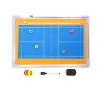 Pizarra Tactica Entrenador Baloncesto, Kit Entrenamiento Fichas Magneticas Baloncesto para Entrenadores, con Piezas Magnéticas y Marcadores, Ideal para el Entrenamiento Diario(Badminton)