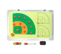 Pizarra Tactica Entrenador Baloncesto, Kit Entrenamiento Fichas Magneticas Baloncesto para Entrenadores, con Piezas Magnéticas y Marcadores, Ideal para el Entrenamiento Diario(Baseball)
