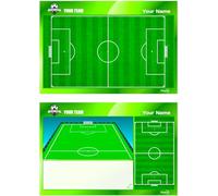 Pizarra táctica Fútbol para entrenador personalizada con nombre y escudo del club. Tablero de borrado en seco 30,5 x 20,5cm