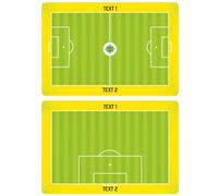 Pizarra táctica Fútbol para Entrenador Personalizada con Nombre y Escudo del Club. Tablero de borrado en seco 30,5 x 20,5cm