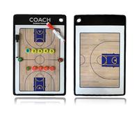 Pizarra Táctica Magnética de Baloncesto, Carpeta Táctica de Baloncesto con Marcador, con Superficie para Rotuladores Borrado en Seco, Incluye Rotuladores