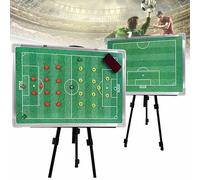 Pizarra táctica para entrenamiento de fútbol, pizarra magnética portátil con bolsa y trípode retráctil, doble cara, grabable borrable para mando