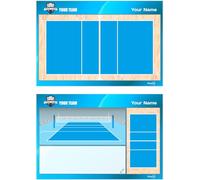 Pizarra táctica Voleibol para entrenador personalizada con nombre y escudo del club. Tablero de borrado en seco 30,5 x 20,5cm