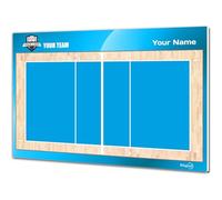 Pizarra táctica Voleibol para entrenador personalizada con nombre y escudo del club. Tablero de borrado en seco 35 x 24cm