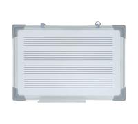 Pizarra white de pentagramas doble cara 45 x 30 CM metal | con ganchos para colgar en pared, líneas del pentagrama espaciadas con precisión, borrable y resistente a marcas fantasma,