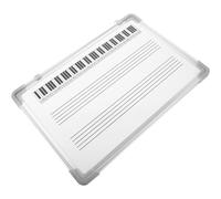 Pizarra white Musical Pentagrama Doble Cara 30X40 CM Marco Aluminio para Enseñanza y Práctica Didáctica Música Material Escolar Borrable en Seco para Aula y Oficina