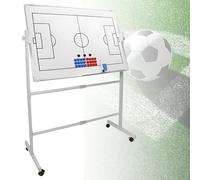 Pizarras blancas de entrenamiento con ruedas de doble cara, pizarra para baloncesto y fútbol para entrenadores con rotulador y borrador, soporte retráctil, para entrenamiento Football-60*90cm