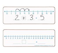 Pizarras de borrado en seco con lneas numricas de Really Good Stuff: pizarras de dos caras con lneas numricas del 0 al 10 en un lado y del 0