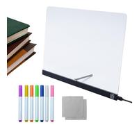 Pizarras Led Para Escribir - Pizarra Acrílica Borrable con Luz - Bloc de Notas Educativo y de Entretenimiento para Práctica Aula Hogar Manualidades Viaje