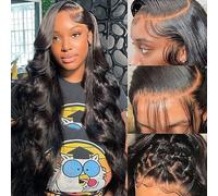 Pizazz 13X6 HD Transparente Encaje Frente Pelucas De Cabello Humano Pre Rompe 180 Densidad Brasileño Onda Frontal Pelucas De Cabello Humano Con Pelo Del Bebé Rascador Natural Color Ne