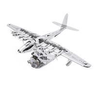 PizazzToy Puzle de metal 3D, 178+ piezas DIY Hughes H-4 avión 3D Puzzle mecánico maqueta maqueta adulto con herramienta, calendario de Adviento 2025 regalo para él, hombre, papá