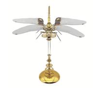 PizazzToy Puzle de metal 3D libélula, 200 piezas DIY 3D mecánico Steampunk Insect Puzzle montaje maqueta de adultos con herramientas