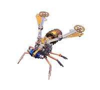 PizazzToy Puzzle de metal 3D, 138 piezas, DIY 3D mecánico steampunk insecto puzzle montaje maqueta maqueta con herramientas