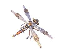 PizazzToy Puzzle de metal 3D, 202 piezas, montaje mecánico, juego de maquetas de libélula para adultos con herramienta, 1 hora de construcción de tu puzle para adultos (baja dificultad)