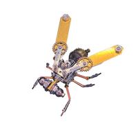 PizazzToy Puzzle de metal 3D, pajarita, 121 piezas, DIY 3D mecánico steampunk, rompecabezas de insectos, montaje de maquetas para adultos con herramientas