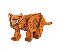 PizazzToy Rompecabezas de madera 3D gato mecánico, 236 piezas rompecabezas de madera para adultos, montaje mecánico, kit de modelismo, manualidades, regalos y decoración