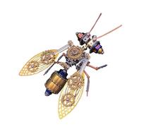 PizazzToy Rompecabezas de metal 3D, 170 piezas, montaje mecánico, kit de maquetas de abeja para adultos con herramienta, 1 hora de construcción de tu puzle para adultos (baja dificultad)
