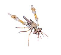 PizazzToy Rompecabezas de metal 3D, 213 piezas, montaje mecánico, kit de maquetas de mosquitos para adultos con herramienta, 1 hora de construcción de tu puzle para adultos (baja dificultad)