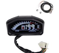 Pizgear 1 2 4 Cilindro YG150-23 Universal 12000 RPM Motocicleta Medidor Velocímetro Panel Digital Odómetro LUZ Tablero de Instrumentos Velocímetro para motocicleta(Meter)