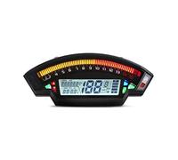 Pizgear 1 2 4 Cilindros Motor Digital Motocicleta Velocímetro 199km/h Odómetro 15000RPM 6 Engranaje Nivel de Aceite Pantalla LUZ Tablero Velocímetro para motocicleta(Gauge only)