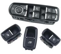 Pizgear 1 Interruptor de Control de Ventana de Coche for Porsche Panamera, Cayenne, Macan 7PP959858RDML, 7PP959858MDML, 7PP959855C (con Ventana) Interruptor de Ventana Lateral(Black Child 4Pcs)