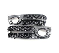 Pizgear 1 par de luz antiniebla del Parachoques Delantero del Coche Izquierdo y Derecho, Cubierta de lámpara de Parrilla, embellecedor de Malla de Panal Hexagonal, for Estilo de Coche A4 B8 2008-2012