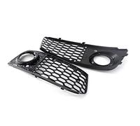 Pizgear 1 par de Malla de Parrilla Delantera for Coche, for, A4 B8 2008-2012, Cubierta de lámpara de luz antiniebla con Rejilla de Panal 8KD807682 8KD807681 L Rejilla de luz antiniebla Delantera