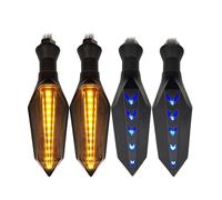 Pizgear 17LED luz intermitente for motocicleta 2835SMD construido relé indicadores de señal giro flexible Luz de señal de giro de motocicleta(4 PCS)
