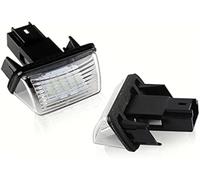 Pizgear 2 Luces de matrícula de 12 V for Coche, 18 Luces, for Citroën, C3, C4, C5, C6 y Peugeot 206, 207, 307 y 308. luz para Placa de matrícula de Coche